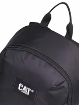 Mochila urbana Cat modelo Gobi Light, color negro. Cuenta con compartimento principal con cierre, bolsillo interior acolchado para portátil, bolsillo frontal con organizador y trabillas frontales para accesorios. Incluye panel trasero acolchado y correas ajustables.