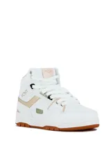 Zapatillas de caña alta Pony modelo M-100 II, en combinación de color negro y blanco, con cordones negros, suela de goma blanca y detalles de la marca en el lateral.