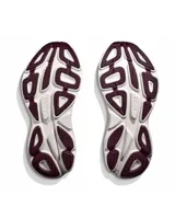 Championes Hoka Bondi 8 color rosa con detalles en marrón.