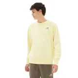 Buzo amarillo de algodón con cuello redondo y logo de New Balance bordado en el pecho.