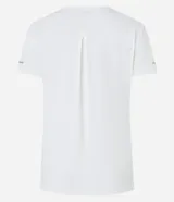 Remera deportiva de manga corta y cuello redondo, confeccionada en tejido texturizado con detalle reflectante y pliegue en la espalda, de la marca Get Over.
