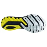Championes Brooks Launch 10 para hombre, ideales para running en asfalto. Color gris con detalles en azul marino y amarillo.