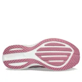 Championes de running Saucony Triumph 20 para mujer, color bordó con detalles en plateado y suela blanca.