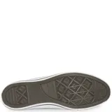 Championes urbanos de cuero negro, con suela de goma blanca y puntera de goma blanca.