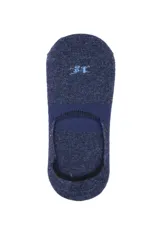 Media invisible azul con logo en el empeine.