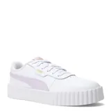 Zapatillas urbanas Puma Cali Dream, color blanco con detalles en lila.
