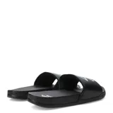 Sandalia tipo ojota Umbro modelo Pro Foam, color negro con logo de la marca en celeste y blanco en la banda superior.