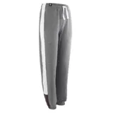 Pantalón de jogging Topper, color gris melange con franja lateral blanca y puños elásticos en los tobillos. Cuenta con cintura elástica ajustable mediante cordón.