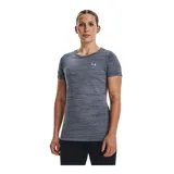 Remera deportiva Under Armour de manga corta y cuello redondo, confeccionada en tejido técnico con efecto jaspeado. Presenta el logo de la marca estampado en el pecho.