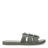 Sandalias tipo slide Ipanema modelo Bold, color negro, con tiras anchas entrelazadas y logo de la marca en relieve sobre una de las tiras. Poseen suela plana de goma con plantilla anatómica.