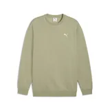 Buzo Puma modelo ESS Elevat.Wash FL, color verde oliva con efecto lavado, cuello redondo y manga larga. Cuenta con el logo de la marca bordado en blanco en el lado izquierdo del pecho.