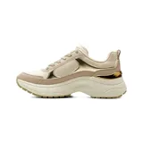 Championes Skechers modelo Hazel 2 Stunning You, de color beige con detalles metalizados en tono dorado. Cuentan con diseño urbano de suela chunky y cordones con acabado brillante.