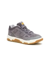 Championes Caterpillar Theorem Shootie para hombre, de color gris, con diseño urbano inspirado en los años 90. Confeccionados con ante y detalles revestidos, cuentan con una entresuela de EVA acolchada y suela de goma con tracción.