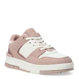 Championes urbanos Miss Carol modelo Harpers, color blanco con detalles en rosa.