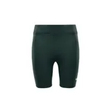 Shorts de ciclismo Nike color verde oscuro, de tiro alto y corte ajustado.