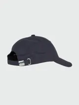 Gorra de béisbol Boss en color azul marino, con logo bordado en blanco en el panel frontal y detalle de borde contrastante en blanco en la visera.