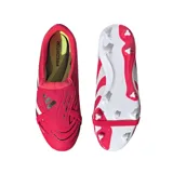 Championes de fútbol Adidas Predator League FT FG, color fucsia con detalles en blanco.