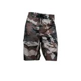 Short de baño Reef con estampado de camuflaje en tonos marrón, gris y blanco.