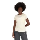 Remera color crema de algodón con logo de New Balance estampado en blanco en el pecho.