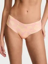 Panty tipo cheeky de microfibra color rosado con estampado de limones y diseño sin costuras con acabado invisible.