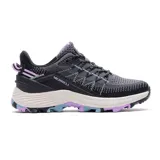 Championes de trail running Merrell con capellada tejida de punto transpirable, diseño con cordones en zigzag laterales para mayor sujeción y estabilizador en el talón. Cuenta con plantilla de EVA termoformada, entresuela de EVA con detalles moteados y suela tricolor de goma para mayor adherencia.