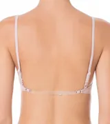 Soutien multi-posición de microfibra con diseño preformado y tiras ajustables, ideal para usar con prendas de espalda descubierta.
