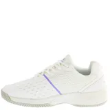 Championes deportivos Topper, color blanco con detalles en violeta. Presentan un diseño con malla transpirable, cierre con cordones y suela de goma resistente.
