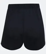 Short de playa verde oliva con cintura elastizada ajustable con cordón. Diseño cruzado en el frente.