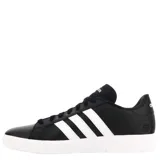Championes Adidas Grand Court Base 2.0, color negro con las tres tiras blancas, de estilo urbano.