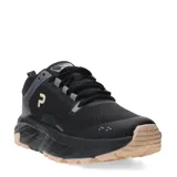 Championes deportivos Push modelo Tirol, color negro con suela de goma en tono beige. Presentan un diseño de malla transpirable con refuerzos sintéticos, cierre de cordones y logo de la marca en el lateral.