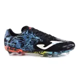 Championes de fútbol Joma Supercopa 2441 FG para hombre, diseñados para césped natural duro. Fabricados en material sintético PU con tecnología ONE PIECE sin costuras. Incorporan contrafuerte EXO COUNTER y suela de PU resistente al desgaste.