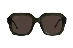 Lentes de sol Lancel modelo 91053, con armazón de acetato en color verde oscuro y cristales oscuros.