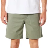 Bermuda verde de corte recto con cintura elástica y bolsillos laterales. Largo a la rodilla.