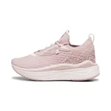 Championes Puma Softride Stack.Prem.Wns, color rosa con detalles en blanco.
