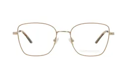 Lentes Demenego modelo 129/53 con armazón de metal color dorado y diseño geométrico.