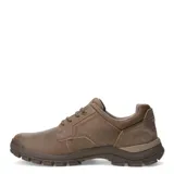 Zapatos urbanos Caterpillar modelo Threshold Low, color marrón, confeccionados en cuero con suela de goma resistente y cierre de cordones.