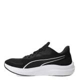 Championes de running Puma Skyrocket Lite 2, color negro con entresuela blanca. Presentan capellada de malla textil transpirable, cierre con cordones y suela de goma para tracción urbana. Incorporan tecnología PUMALITE para amortiguación reactiva y plantilla SOFTFOAM+ para mayor confort.