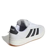 Championes Adidas Grand Court Alpha 00S de mujer, color gris claro con las tres tiras clásicas en negro y suela de goma.