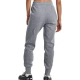 Pantalón de jogging Under Armour de mujer, corte completo, de tela de polar con mezcla de algodón suave y de peso medio, con interior cepillado, pretina elástica recubierta con cordón de ajuste externo, bolsillos abiertos para las manos y puños acanalados extendidos.