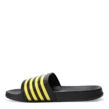 Chanclas de hombre color negro con estampado de la bandera del Club Atlético Peñarol en amarillo. Presentan una banda ancha superior con diseño de estrellas y rayas, y una suela ergonómica de material sintético.