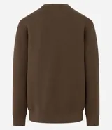 Buzo deportivo color verde claro, de manga larga y cuello redondo. Confeccionado en tejido de poliéster, viscosa y elastano.