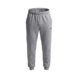 Pantalón de jogging Nike Therma, color gris jaspeado, con cintura elástica, bolsillos laterales y puños acanalados en los tobillos. Presenta el logo de la marca bordado en la parte superior.