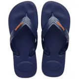 Ojotas Havaianas Top Max Comfort color negro con logo blanco en las tiras.