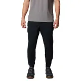 Pantalón técnico Columbia de corte tapered, color negro, con cintura elástica, bolsillos laterales y dobladillo elástico en los tobillos. Cuenta con tecnología Omni-Shield resistente al agua y a las manchas.