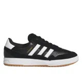 Zapatillas Adidas Tyshawn II negras con detalles en blanco, confeccionadas en cuero y gamuza.