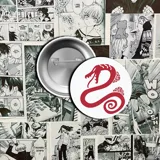 Pin metálico con el símbolo de los 7 pecados capitales del anime Nanatsu no Taizai.