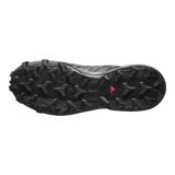 Championes de trail running Salomon Speedcross 6, color negro, con diseño ligero, parte superior renovada y suela con gran adherencia y evacuación rápida de barro.