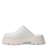 Zuecos negros con plataforma de goma.