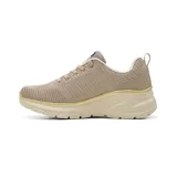 Championes deportivos Skechers Fashion Fit 2.0 Moonlight Glow, color beige con acabado metálico, suela chunky y plantilla Memory Foam.