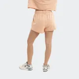 Short de tela tipo jogging color gris con efecto acid wash, cintura elastizada con cordón regulable y terminación deshilachada en el ruedo. Presenta un pequeño bordado en tono gris en la parte inferior derecha.